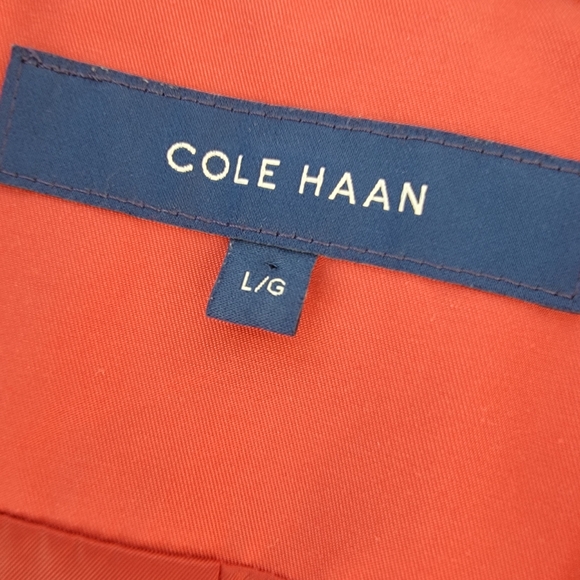 Cole Haan double breasted hooded trench coat red size Large - Picture 2 of 11